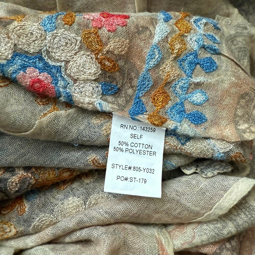 Origami boho open cardigan kimono lace embroidered coastal grandma western OS - Picture 12 of 14